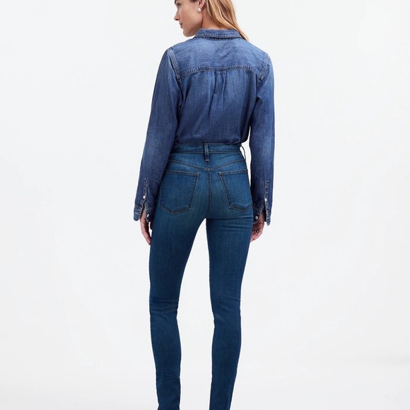 Madewell 10” High Rise Women's Blue Skinny Jeans - Picture 3 of 7